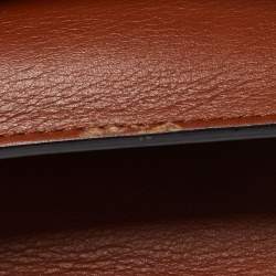 Chloe Brown/Orange Leather ad Suede Faye Medium Shoulder Bag
