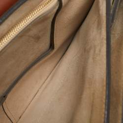Chloe Brown/Orange Leather ad Suede Faye Medium Shoulder Bag