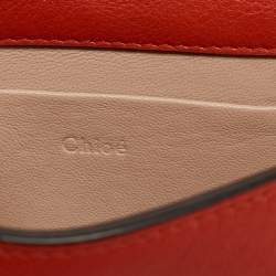 Chloe Ginger Orange Leather Small Nile Bracelet Minaudiere Bag