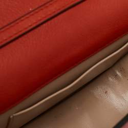 Chloe Ginger Orange Leather Small Nile Bracelet Minaudiere Bag