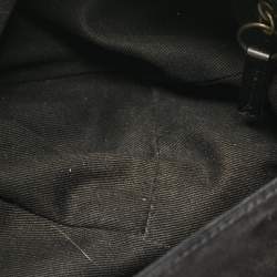 Pre Owned Chloe Black Leather and Suede Embellished Flap Hobo
