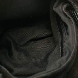 Pre Owned Chloe Black Leather and Suede Embellished Flap Hobo