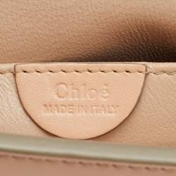 Chloe Peach Leather Small Embellished Elsie Shoulder Bag