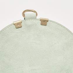 Chloe Light Green Suede and Leather Small Marcie Saddle Bag