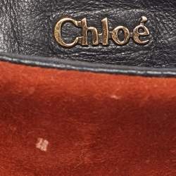 Chloe Brown Suede Embellished Flap Chain Clutch