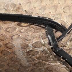 Chloé Beige/Brown Snakeskin and Leather Darla Top Handle Bag