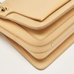 Chloe Beige/Black Leather and Suede Roy Crossbody Bag