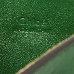 Pre Owned Chloe Green Leather and Suede Mini Faye Crossbody Bag