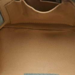 Chloe Light Blue Leather and Suede Mini Faye Daye Backpack