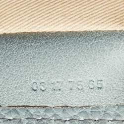 Chloe Light Blue Leather and Suede Mini Faye Daye Backpack