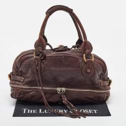 Chloe Dark Brown Leather Medium Paddington Satchel
