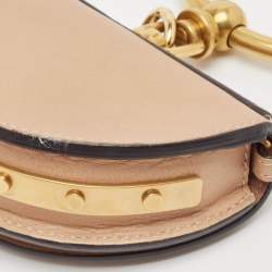 Chloe Beige Leather Mini Nile Minaudière Clutch Bag