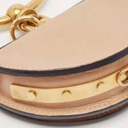 Chloe Beige Leather Mini Nile Minaudière Clutch Bag