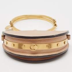 Chloe Beige Leather Mini Nile Minaudière Clutch Bag