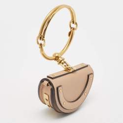 Chloe Beige Leather Mini Nile Minaudière Clutch Bag