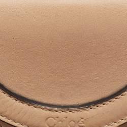 Chloe Beige Leather Mini Nile Minaudière Clutch Bag