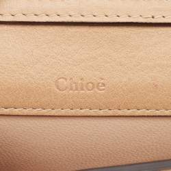 Chloe Beige Leather Mini Nile Minaudière Clutch Bag
