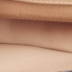 Chloe Beige Leather Mini Nile Minaudière Clutch Bag