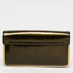 Chloe Green Patent Leather Sally Clutch
