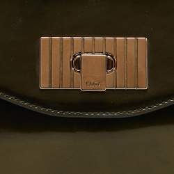Chloe Green Patent Leather Sally Clutch