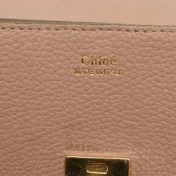 Pre Owned Chloe Beige Leather Small Drew Shoulder Bag