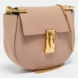 Pre Owned Chloe Beige Leather Small Drew Shoulder Bag