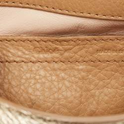 Pre Owned Chloe Gold Leather Small Marcie Saddle Bag