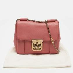 Chloe Rose Pink Leather Small Elsie Chain Shoulder Bag