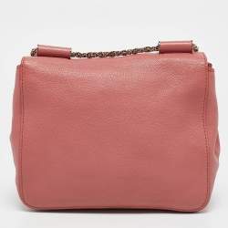 Chloe Rose Pink Leather Small Elsie Chain Shoulder Bag