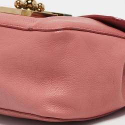 Chloe Rose Pink Leather Small Elsie Chain Shoulder Bag