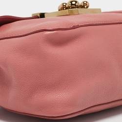 Chloe Rose Pink Leather Small Elsie Chain Shoulder Bag