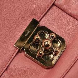 Chloe Rose Pink Leather Small Elsie Chain Shoulder Bag