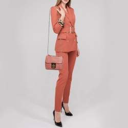 Chloe Rose Pink Leather Small Elsie Chain Shoulder Bag