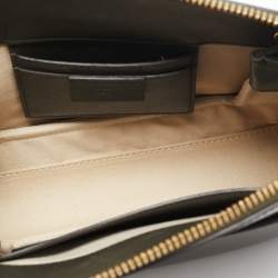 Chloe Olive Green Patent and Leather Roy Shoulder Bag