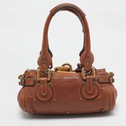 Pre Owned Chloe Brown Leather Small Paddington Satchel