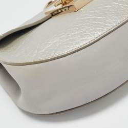 Chlo�é Silver/Grey Leather Mini Drew Chian Shoulder Bag