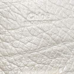 Chloé Silver/Grey Leather Mini Drew Chian Shoulder Bag