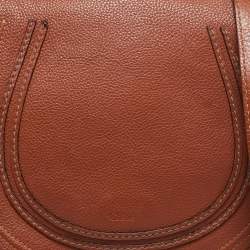 Pre Owned Chloe Brown Leather Medium Marcie Crossbody Bag