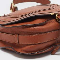 Pre Owned Chloe Brown Leather Medium Marcie Crossbody Bag