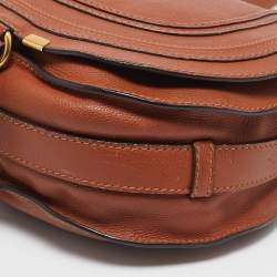 Pre Owned Chloe Brown Leather Medium Marcie Crossbody Bag