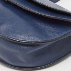 مملوكة مسبقًا Chloe Blue Leather Mini Georgia Crossbody Bag