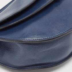 مملوكة مسبقًا Chloe Blue Leather Mini Georgia Crossbody Bag