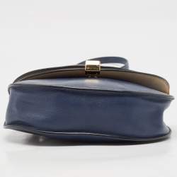 مملوكة مسبقًا Chloe Blue Leather Mini Georgia Crossbody Bag