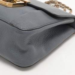 Chloe Grey Leather Small Elsie Shoulder Bag