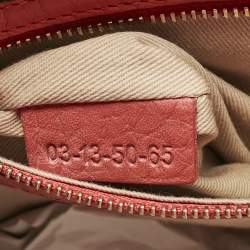 Chloe English Rose Pebbled Leather Medium Sally Flap Shoulder Bag