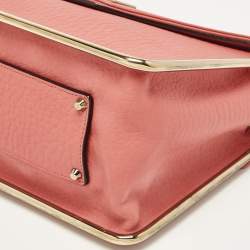 Chloe English Rose Pebbled Leather Medium Sally Flap Shoulder Bag