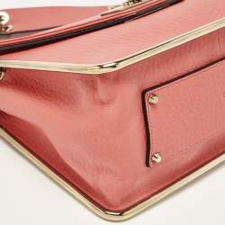 Chloe English Rose Pebbled Leather Medium Sally Flap Shoulder Bag