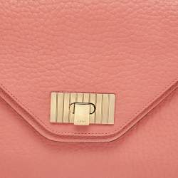 Chloe English Rose Pebbled Leather Medium Sally Flap Shoulder Bag