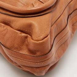 Chloé Brown Leather Large Paraty Shoulder Bag