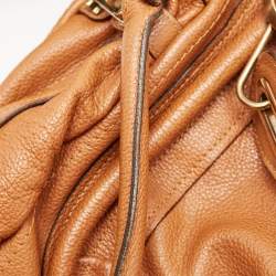 Chloé Brown Leather Large Paraty Shoulder Bag